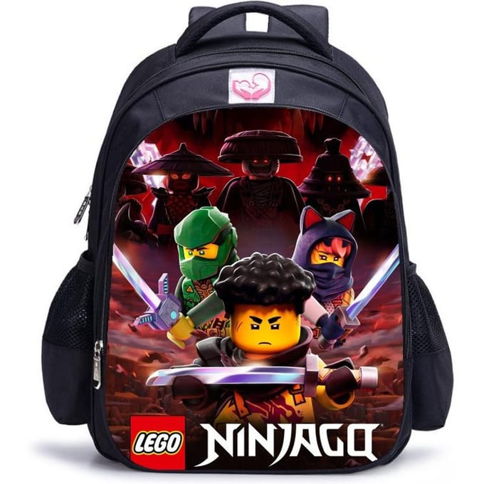 Lego Ninjago Seizoen 5 Cartoon Print Zwarte Rugzak black - medium