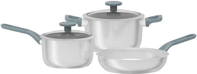 LEO 5-delige kookpotten set Bolt Ocean - Grijs - PFAS-vrij