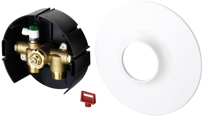 Danfoss Wandinbouwdoos v, Vloerverwarmingstemperatuur,, Afdekking rond, G 3/4 A, 003L1015