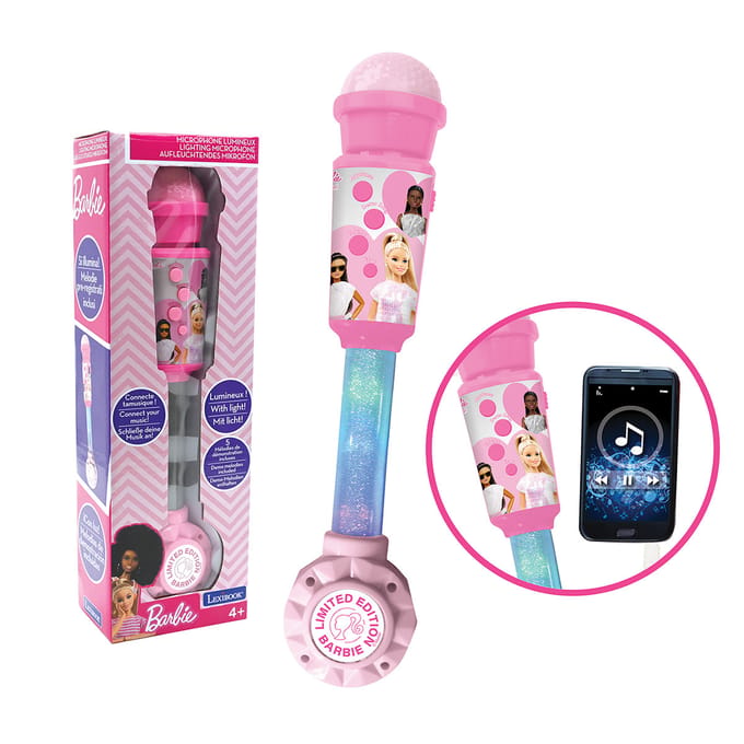 Barbie Trendy Verlichtingsmicrofoon met luidspreker (aux-in), melodieën en geluidseffecten