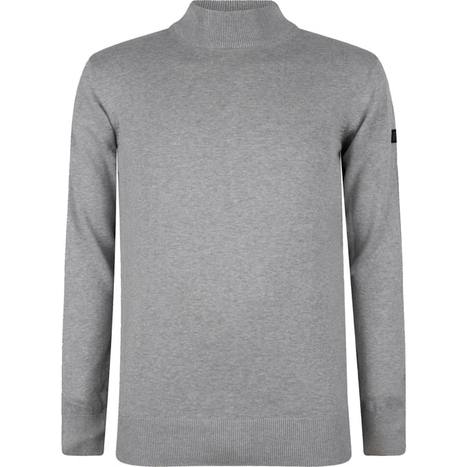 Presly & Sun Trui Jordan Mock Turtle Pullover  Grijs