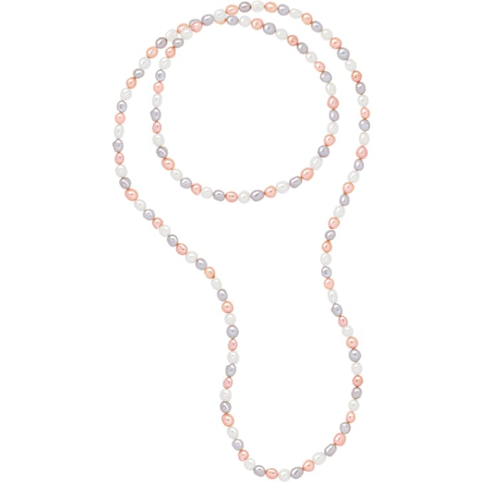 Lang Collier OPERA van Echte Gecultiveerde Zoetwater Parel Barok 8-9 mm