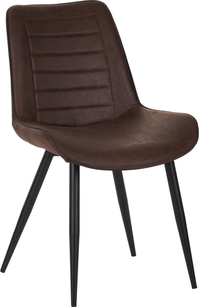 Colenis® - New Manila Eetkamerstoel - Set Van 2 - Donkerbruin - Microfiber - Design