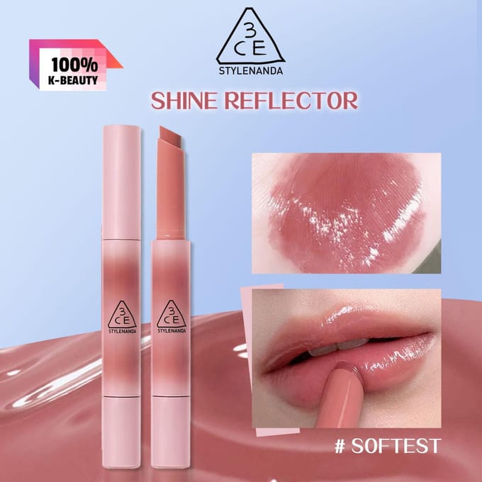3CE Shiny Reflective Lip Tint #SOFTEST Softest 1.7g