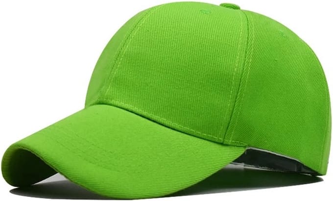 Baseball cap - 6 panelen - Lichtgroen - Pet - Katoen - Baseballcap - Verstelbaar - Unisex - Petten - Cap