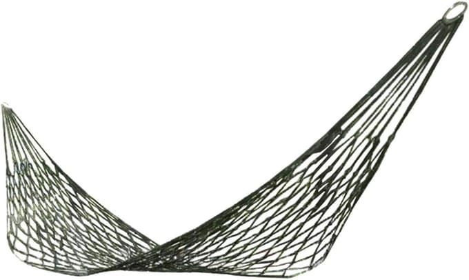 Nylon Mesh Hammock - Kampeerhangmat Buiten - Ontspannen Buiten - Ademend Nylon - 250x150 cm - Legergroen