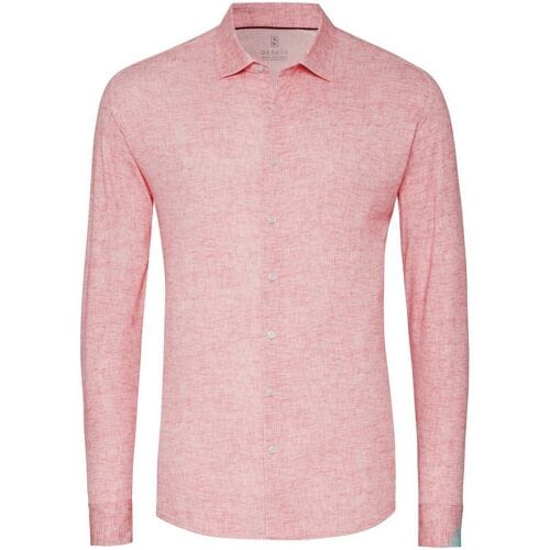 Desoto Overhemd Monochrome Linnen Look Rood / male