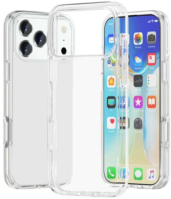 Transparant Hard-Cover Bescherm-Hoes + Screenprotector geschikt voor Apple iPhone 17 PRO MAX