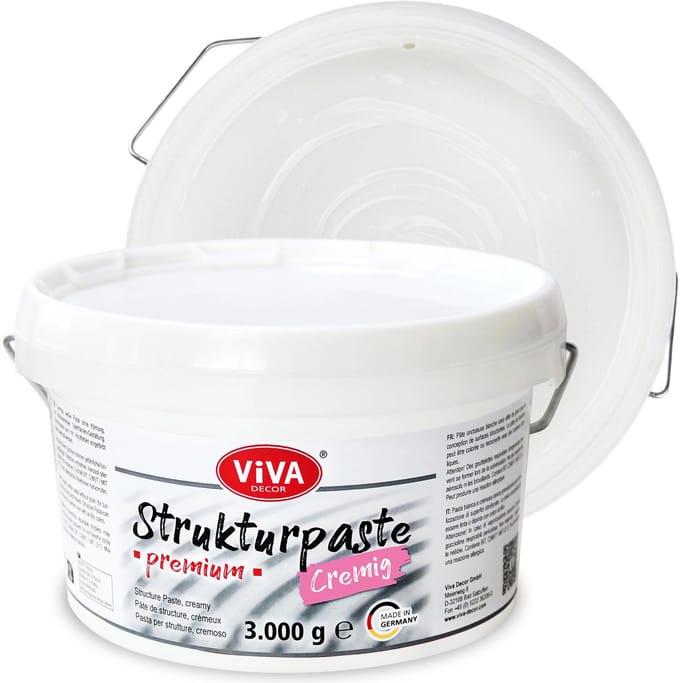 Strukturpaste PREMIUM – Cremig 3 kg, White (2200 ml)