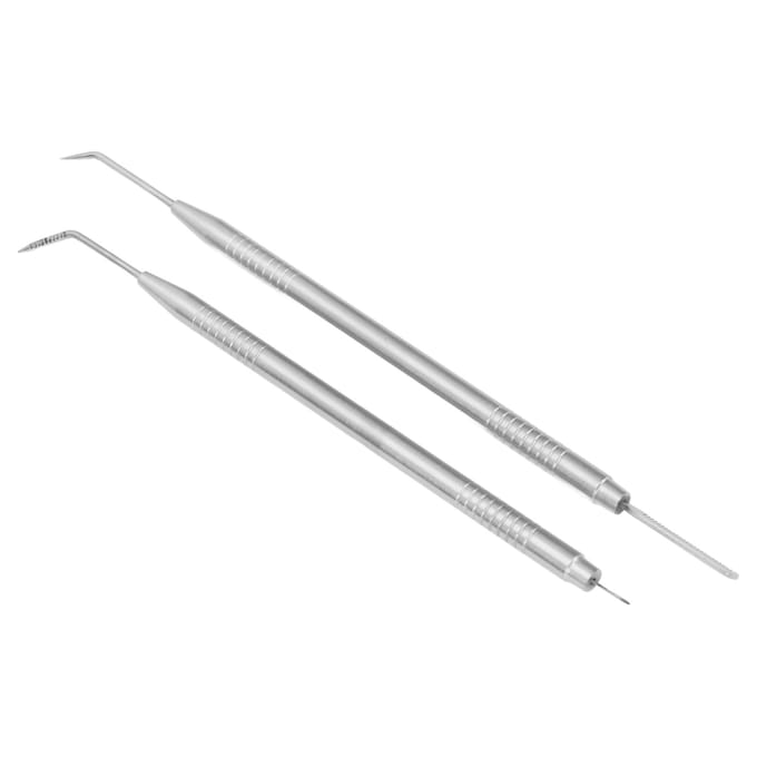 2-in-1 Wimperlift Tool Roestvrij Staal Dubbelzijdig Wimper Scheider Tool voor Wenkbrauwpermanent zilver