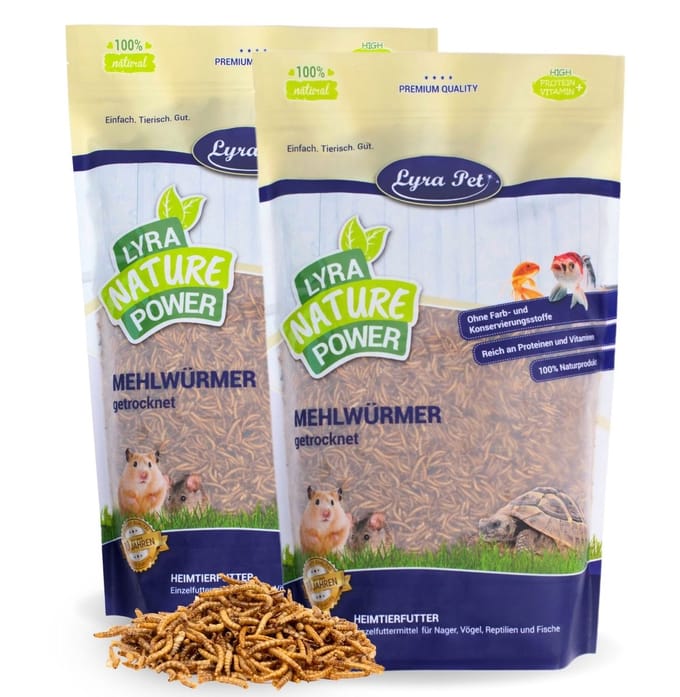 2 kg Lyra Pet® gedroogde meelwormen