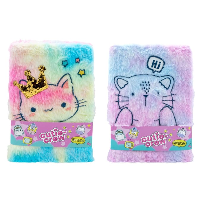Cutie Crew Pluche Notitieboek Regenboog