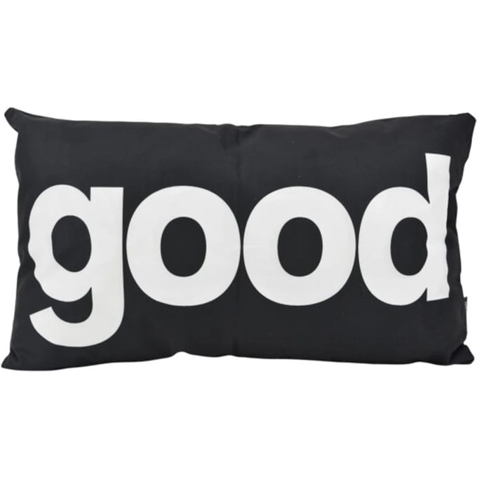 Gek op kussens! Sierkussen good zwart | 30 x 50 cm | katoen/polyester