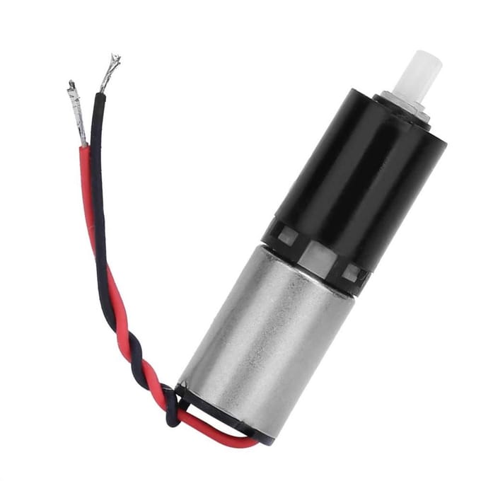 Reductiemotor Metaal - Mini DC Motor - Robotica Modelbouw - Hoog Koppel - 6 mm - Zilver