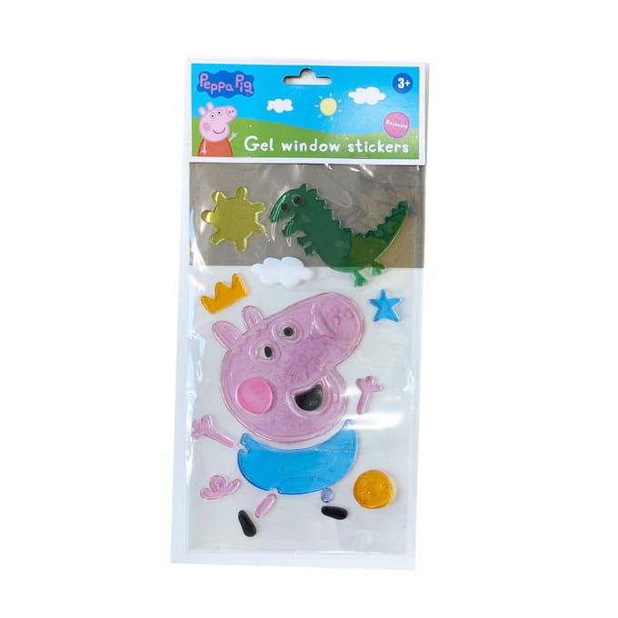 Mega Herbruikbare Raamsticker Peppa Pig met Kroon - 19-delig - Raamstickers voor Kinderen - Raamstickers Auto