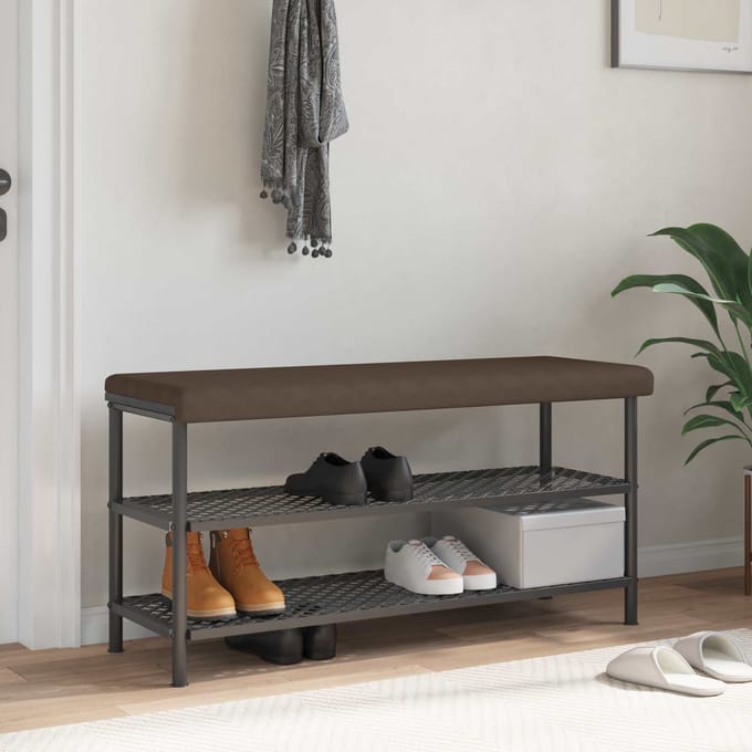 vidaXL - Bankkussen - Microvezel - Bruin - Diepte - 35 - cm