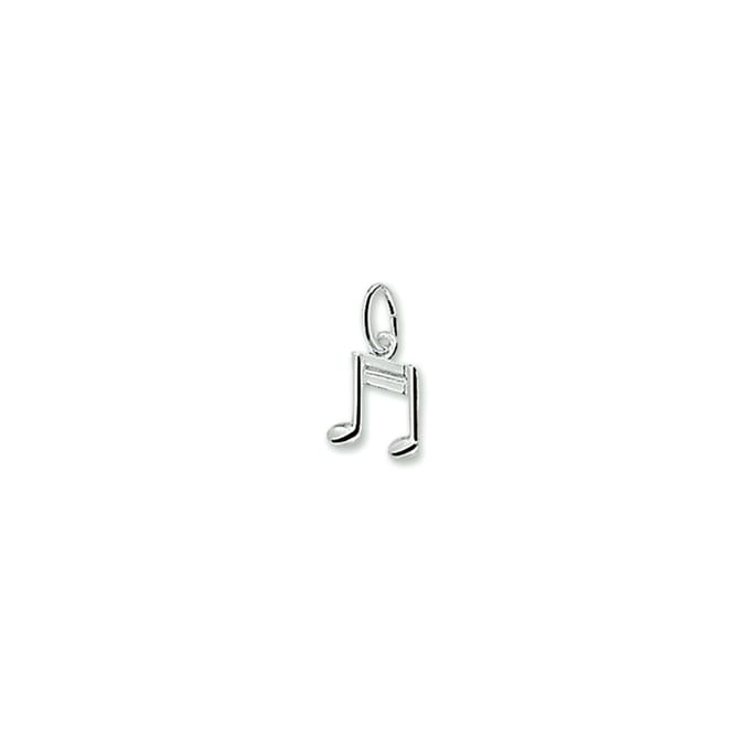 Zilver Gerhodineerde Hanger muzieknoot 1329614
