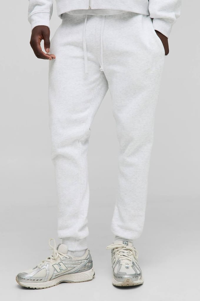 Essential BM Signature Skinny Fit Jogger | Grey Marl | Size Medium
