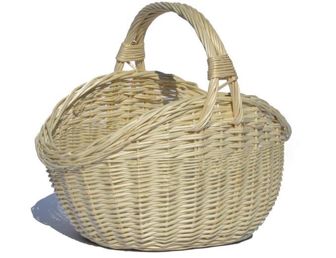 Witte mand van wilgenhout - Decoratieve en functionele geschenkmand