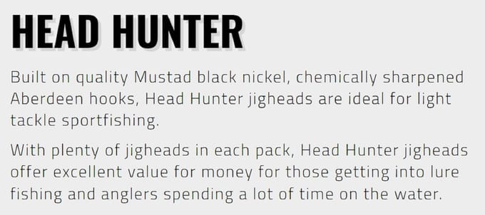 Tackle Tactics TT Head Hunter Jig Head 1/8 oz 1 10/verpakking (1104)