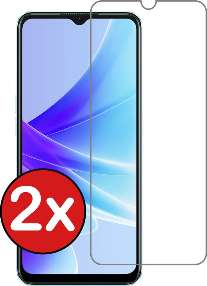 Screenprotector - 2 Stuks - Geschikt voor OPPO A57s - Extra Sterk - Beschermglas - Gehard Glas - Tempered Glass - Screen Protector