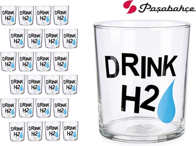 Pasabahce - Set van 6 waterglazen H2O - 38cl