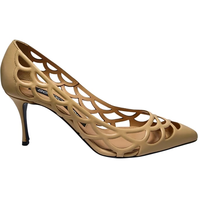 B07100-MNAN07-5712-110 Sergio Rossi Vrouw leren Beige