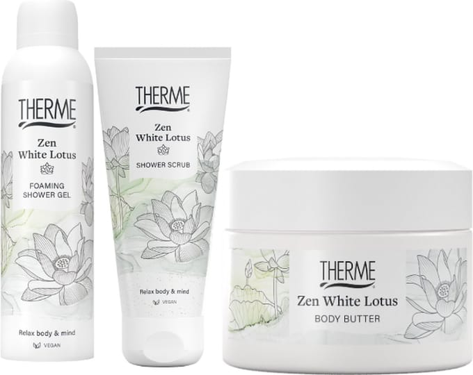 Therme Cadeauset Zen White Lotus Douche, Body & Scrub