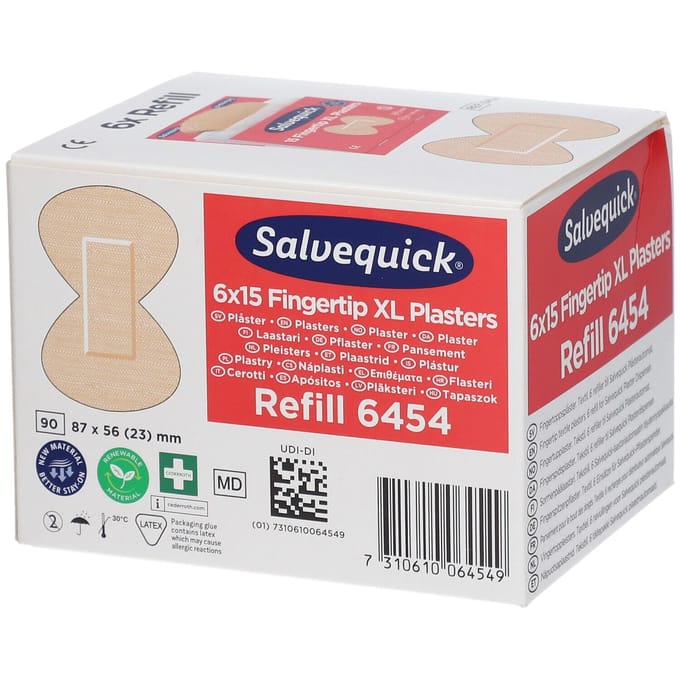 Salvequick® Fingertip XL Plasters Refill 6454 6x15 Pleister