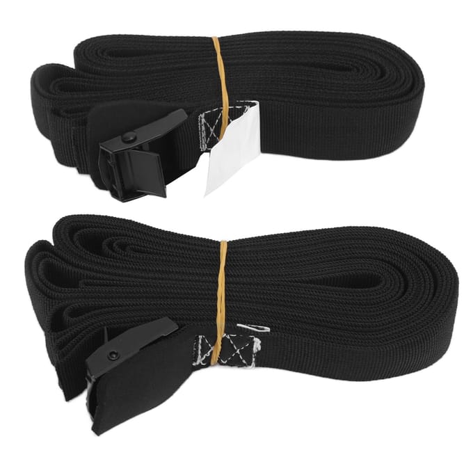2 Stuks Surf Dak Kajak Riem Surfplank Kano Vastzetriemen voor SUP Vrachtwagens Bagage 3,6M black