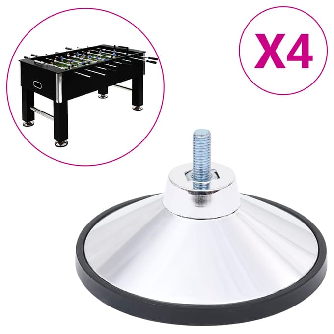 vidaXL - Voetbaltafelpoten - 4 - st - chroom - M10