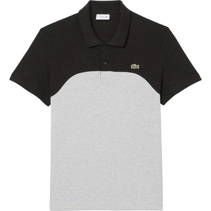 Lacoste Herenpoloshirt met kleurblok (Grijs)
