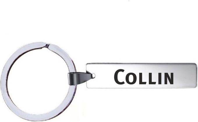 Sleutelhanger Met Naam - Collin - RVS