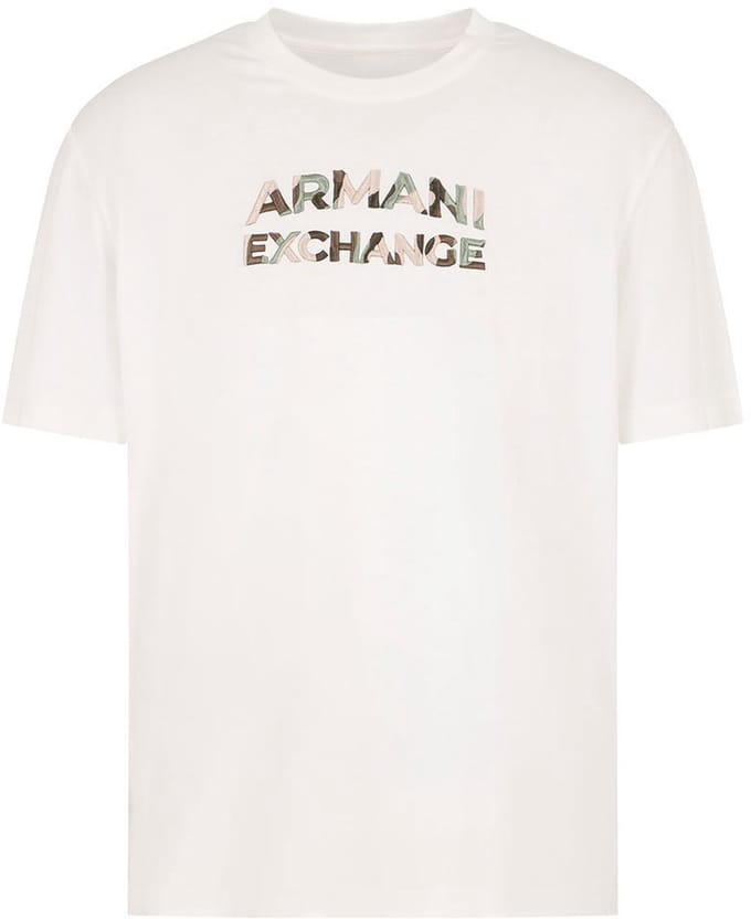 Armani Exchange 6dzthc-zjbyz T-shirt Met Korte Mouwen Wit S Man