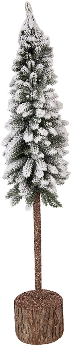Clayre & Eef Mini Kunstkerstboom Ø 10x60 cm Groen Hout