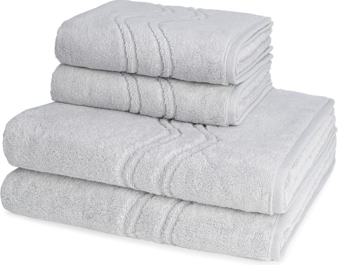 Ross Dames en Heren 2 X handdoek 2 X douchedoek - per set Cashmere feeling
