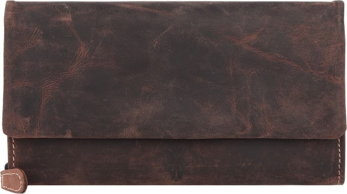 Jack Kinsky Baltimore 513 Leren Portemonnee 19 cm - Dames - Horizontaal - mokka