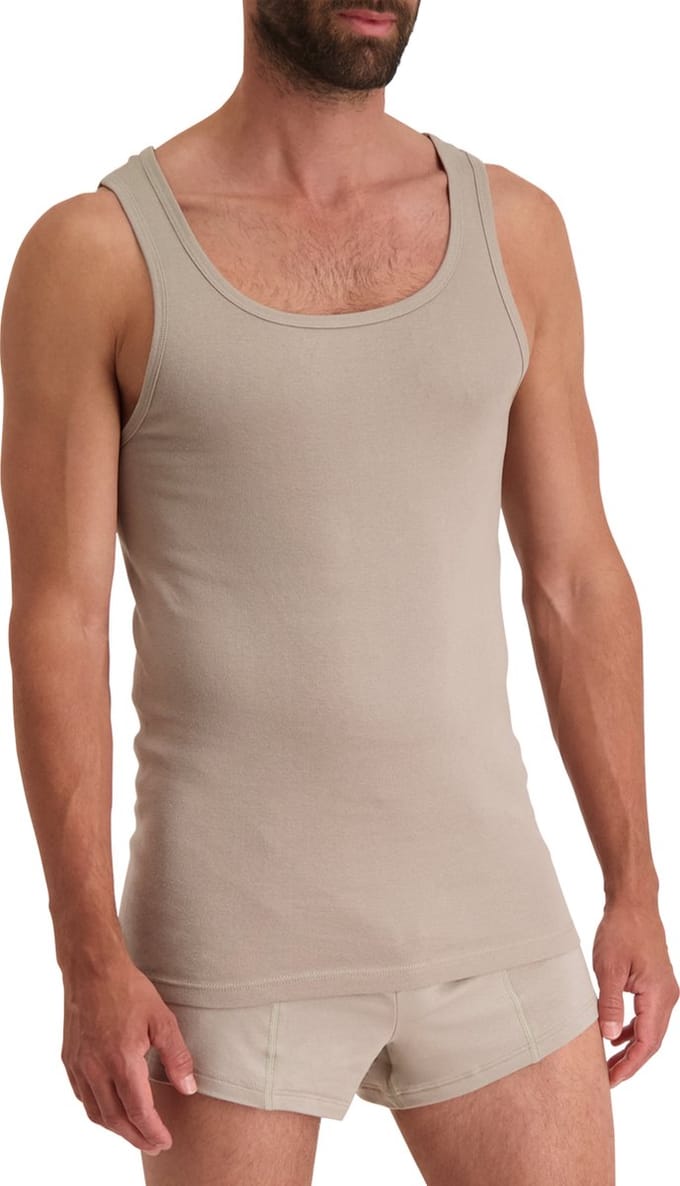 Noshirt Tank Top - Ronde Hals - Katoen - Invisible Khaki - M