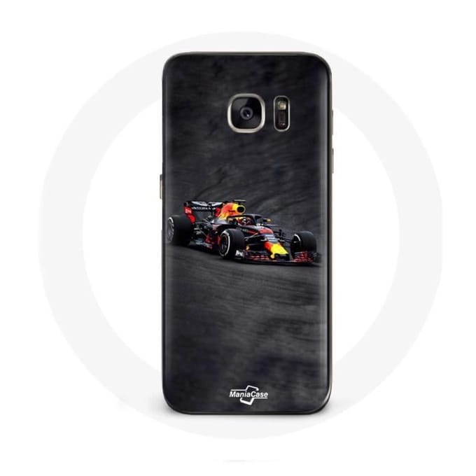 Hoesje voor Samsung Galaxy S6 edge Formule 1 Max Verstappen F1 zwart rood en geel