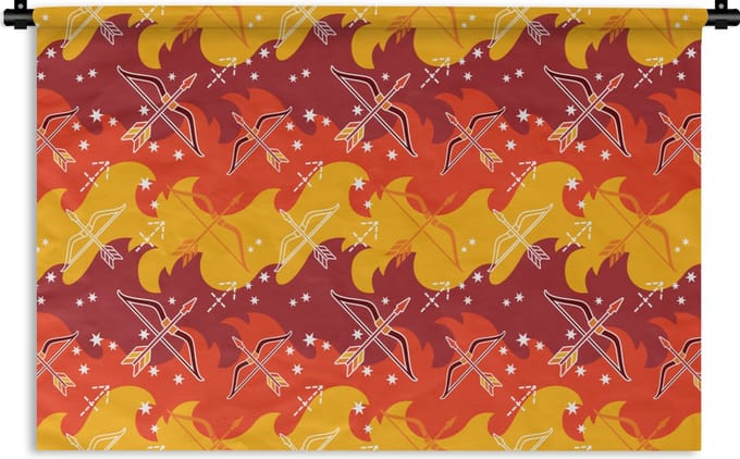 Wandkleed - Wanddoek - Boogschutter - Zodiac - Design - 120x80 cm - Wandtapijt
