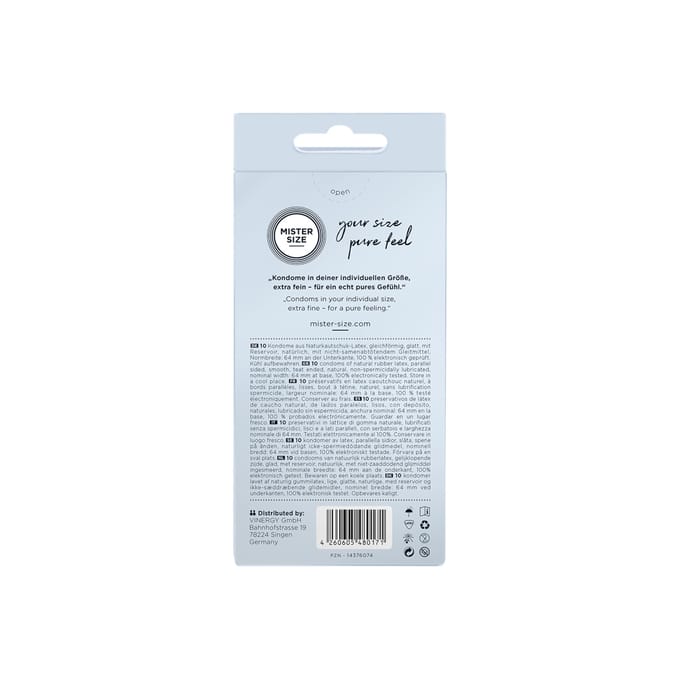 MISTER SIZE 64 Ultra Dunne XXL condooms (10 pack)