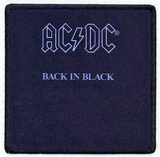 AC/DC - Back In Black Patch - Zwart
