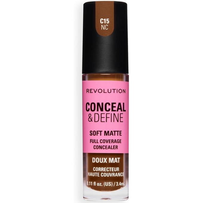 Revolution Conceal and Define Full Coverage Concealer (Various Shades) - C15NC