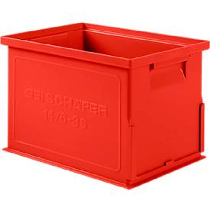 Stapelbak serie 14/6-3 S - polypropeen - met handgreep - L 310 x B  210 x H 197mm - 9,3L - rood