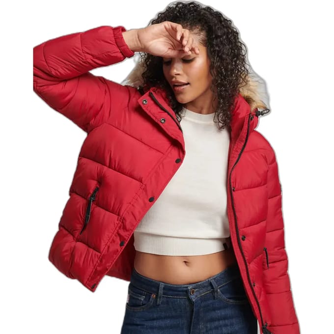 Kort damesjack met capuchon Superdry