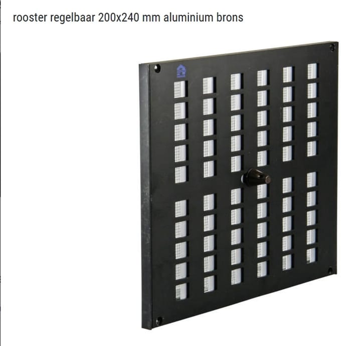 rooster regelbaar 200x240 mm aluminium brons