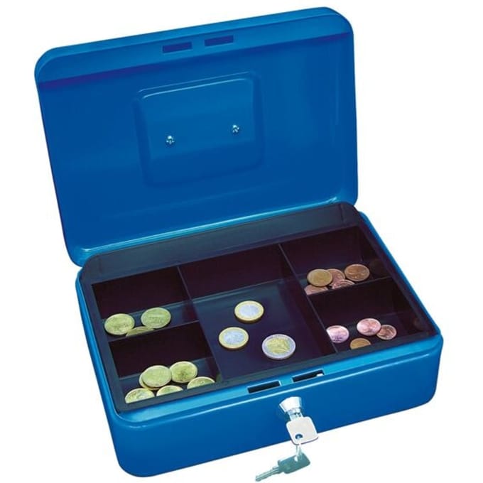 Wedo geldkoffer, ft 25 x 18 x 9 cm, blauw
