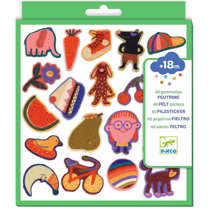 DJECO vilt stickers Silly Ones 18 mnd +