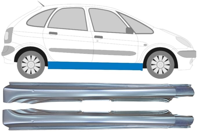 Volledige dorpel voor Citroen Xsara Picasso 1999-2012 / Links + Rechts / Set