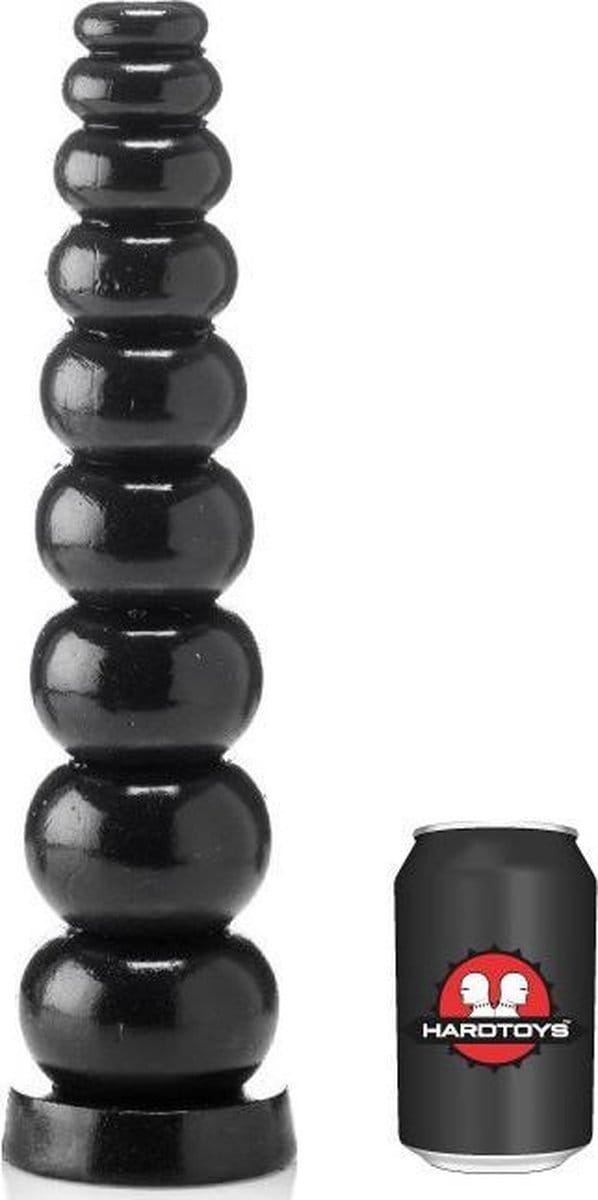 Anaal Dildo met Ribbels Zwart